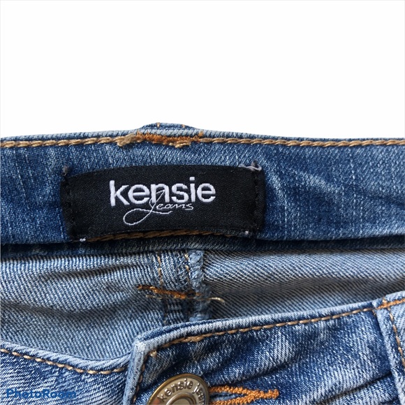 STRAIGHT LEG BOYFRIEND KENSIE HIGH RISE CROPPED RAW HEM DIY Y2K JEANS PA… - Picture 7 of 10